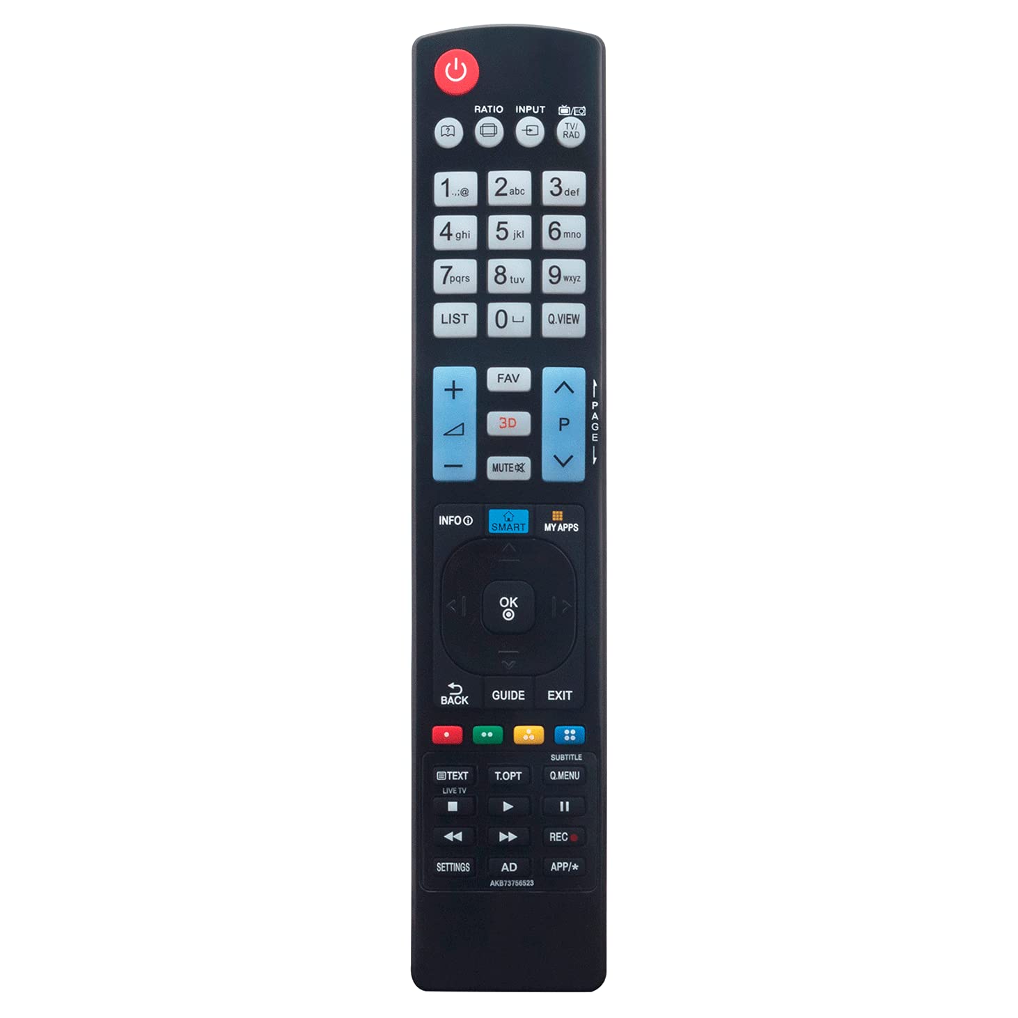 VINABTY AKB73756523 Replacement Remote Control for LG LCD TVs 32LK330 26LV2500 32LK450 32LV2500 32LV350