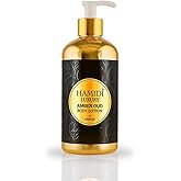 Hamidi Luxury Amber Oud Body Lotion For Women 500ML (16.9 OZ) Ultra Moisturizing Lotion For Dry Skin Nourishing And Replenishes Dry Skin A Sweet Fragrance, Body Lotion for Radiant Skin