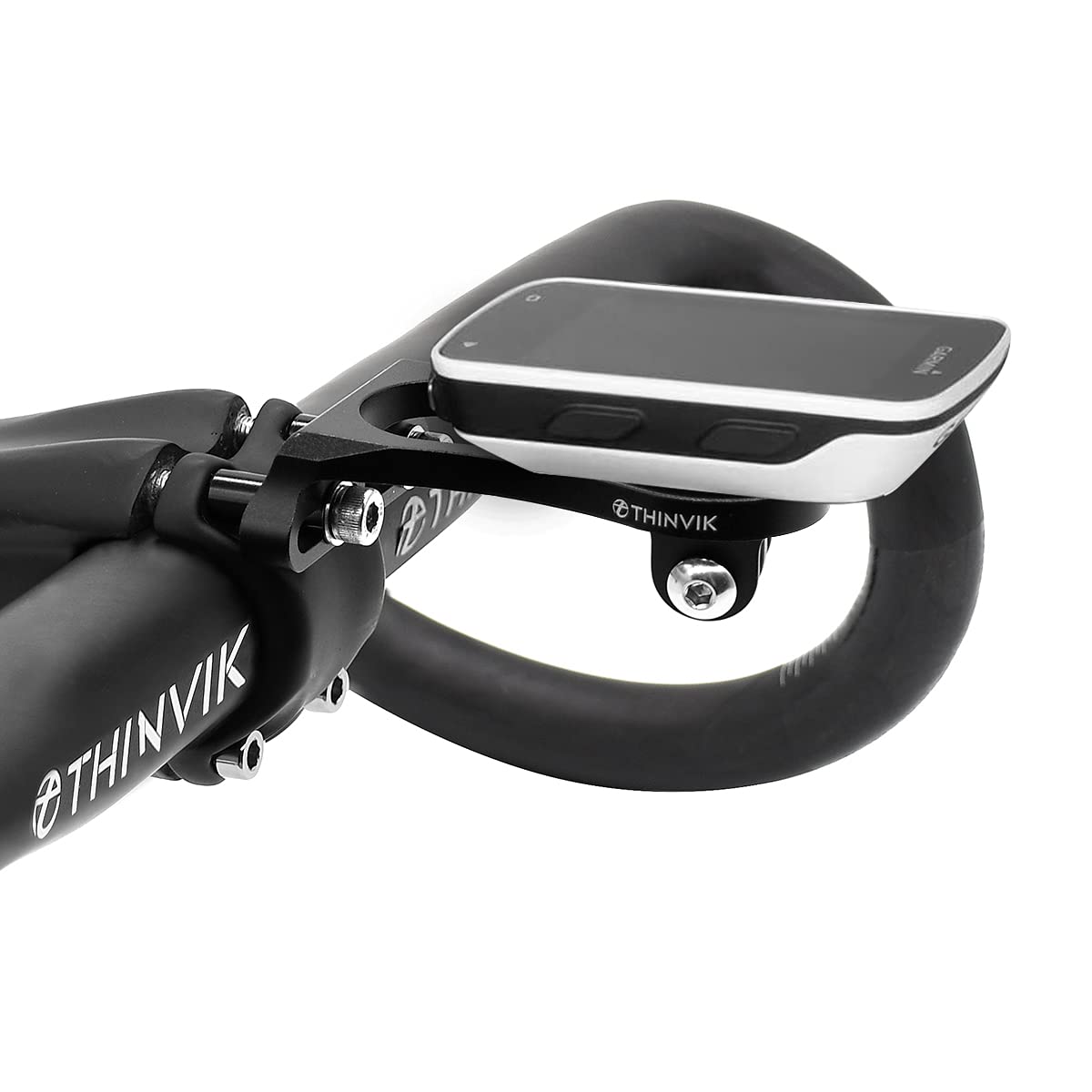 Thinvik Bike Computer Mount for Garmin Edge,Gopro Combo Mount,Compatible with All Garmin Series 1030 1000 830 820 810 530 520 510 500 25 20 GPS Computer - CNC Aluminum Alloy