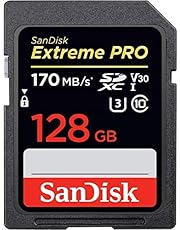 SanDisk 128GB Extreme PRO SDXC UHS-I Card - C10, U3, V30, 4K UHD, SD Card - SDSDXXY-128G-GN4IN