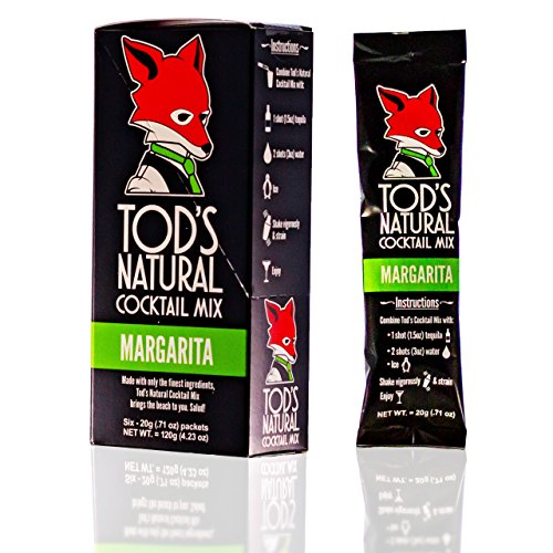 Margarita Mix - Best Powder Cocktail - Natural Ingredients - Tod's Natural Cocktail Mix (Margarita, 6-pack)
