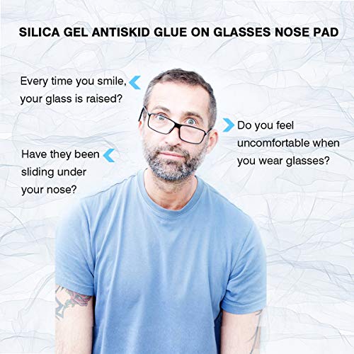 image for CHARMINER Eyeglass Nose Pads, Transparent Anti-Slip Nosepads, Stick on