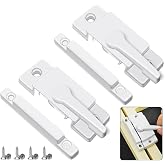 Sliding Window Sash Locks White ZUONAI 2 Pack Cam Sash Locks for Double Hung Window Latch Lock Security Vinyl Window Sash Lock and Keeper Replacement for Vertical and Horizontal Sliding Windows