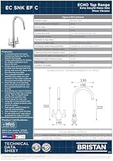 Bristan Bristan Echo Kitchen Tap with Swivel Spout EasyFit Chrome EC SNK EF C view 2