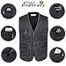 Eidlvais Men's Multi-Pockets Vest For Outdoors Travels Sports Black Size XL