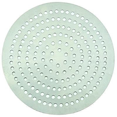 Winco APZP-18SP 18" Diameter 550 Holes Aluminum Super-Perforated Pizza Disk