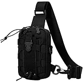 MiOYOOW Tactical Sling Bag, Waterproof Chest Pack Adjustable Crossbody Backpack for Men Women Outdoor Sports Climbing Camping