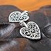 Yansanido Pack of 100 Alloy Antique Lovely Fashion Mini Love Heart 15x16mm Charms Pendants for Making Bracelet and Necklace (100pcs Love Heart 15x16mm)