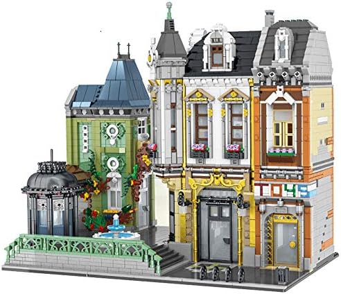 子供のおもちゃパズルパズルブロック クリエイティブストリートビュー遊び場ジェットコースターアセンブリパズルセットおもちゃギフトモデルパズル 男の子の積み木の女の子のおもちゃ クリスマスプレゼント スタイル5477粒 45 25 6 35 6 Cm