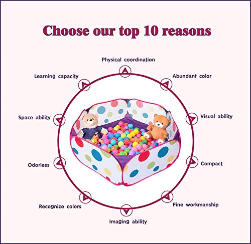 Aeroway X-Large Purple Kids Ball Pit Toddler Ball Playpen Baby Play Pit with Zippered Storage Bag Ideal for Toddlers Pets Indoor Outdoor Play (Balls Not Included)