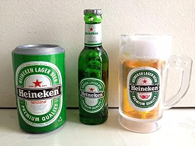 3 Pcs./set Heineken Fridge Magnet, Collectables Dollhouse Miniature Mini Fridge Magnet