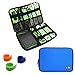 BUBM Universal Electronics Accessories Organizer, Travel Gear Carry Bag for Cables, USB Hard Drive, Plug, External Flash Drive and More, Lightweight and Compact (Medium-Blue)