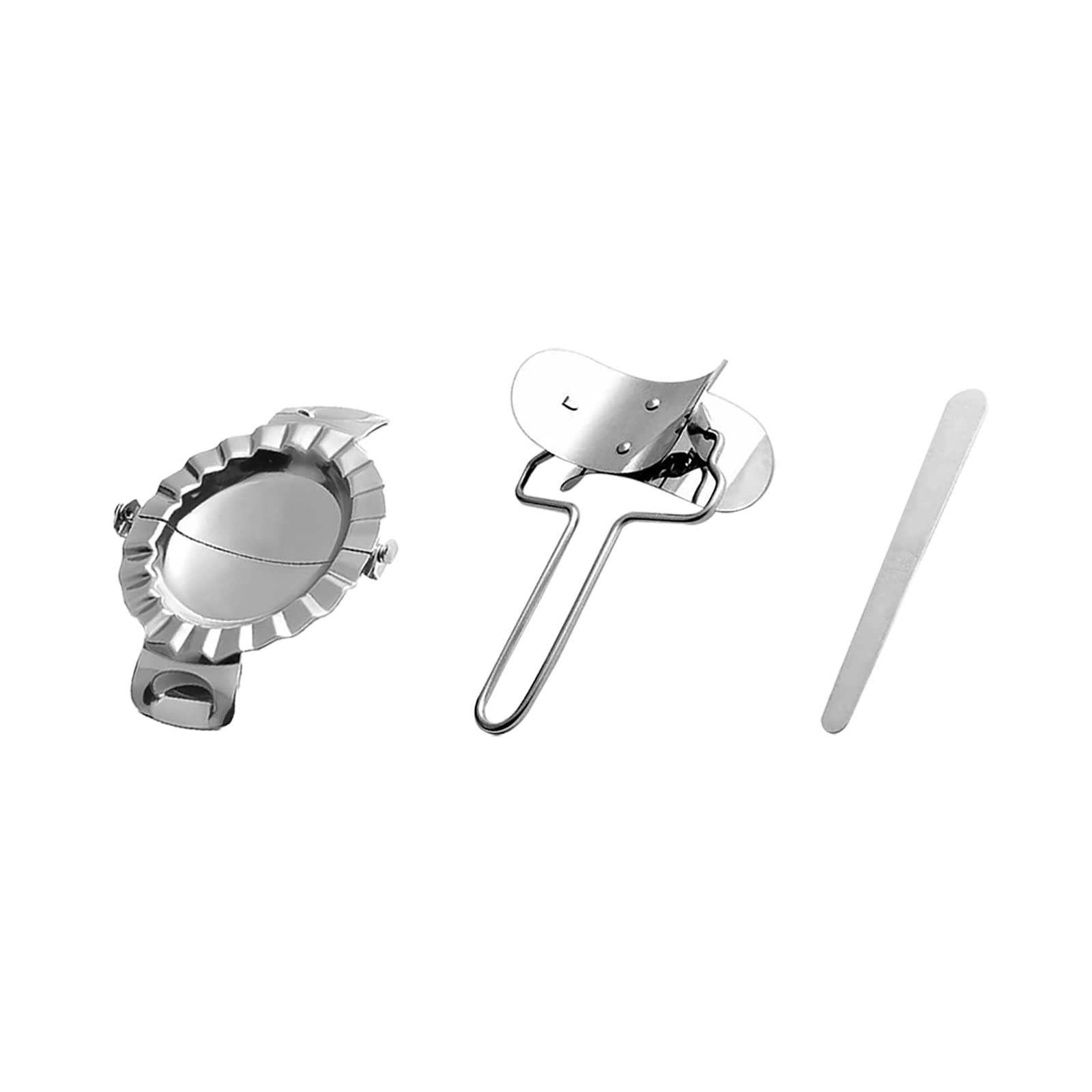 3 Pcs Ravioli Dumpling Maker Set Stainless Steel Manual Dumpling Pasty Molds Portable Gyoza Empanada Mould for Cooking Dumpling