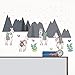 WallPops WPK2578 Laid Back Llamas Wall Art Kit, Grey