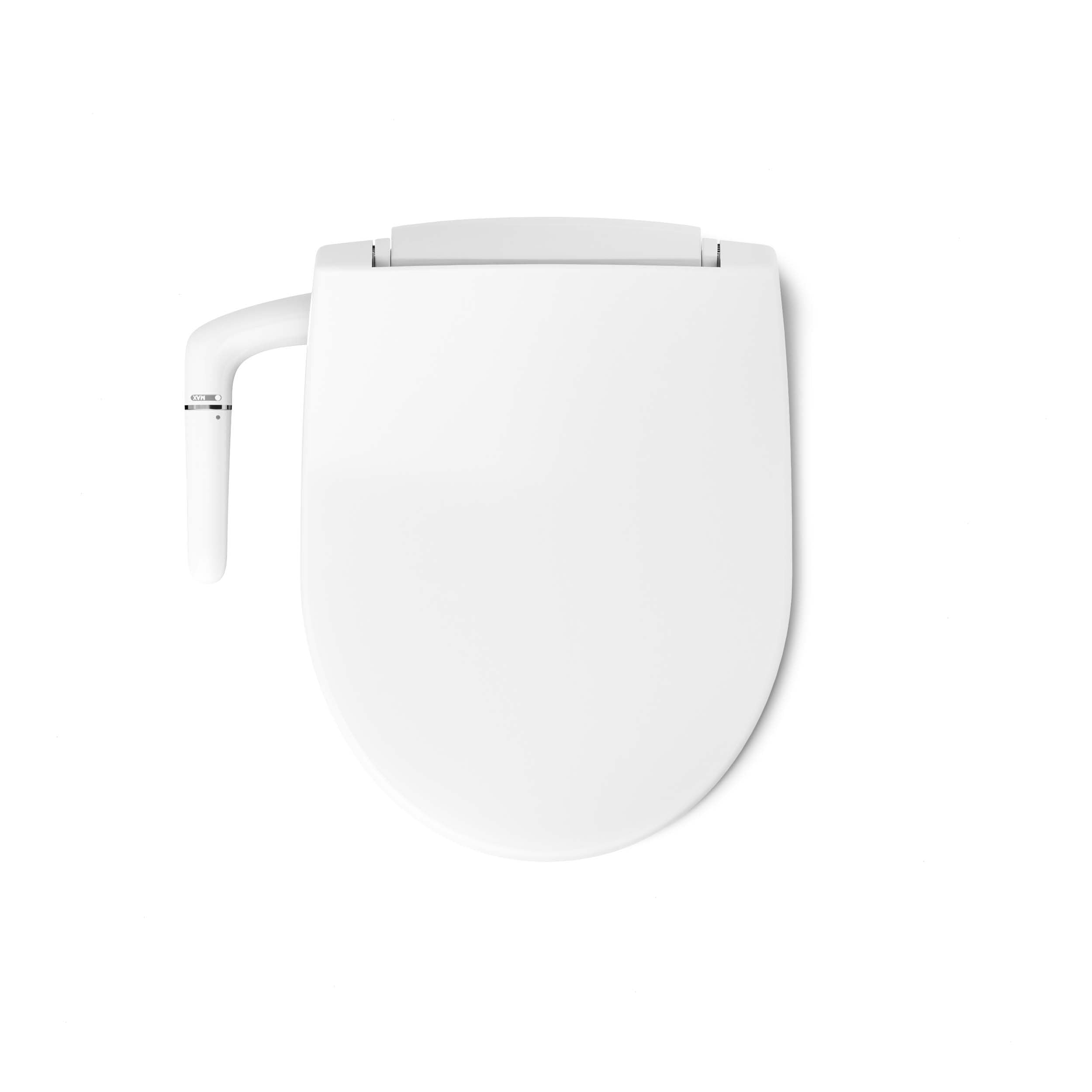 Kohler PureWash M250 Manual Round Bidet Toilet Seat, White, Quiet-Close Lid Prevents Slamming, Easy Installation with Quick-Release Hinges, Adjustable Spray Position & Pressure