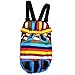 Cosmos Pet Dog Carrier Backpack Pet Dog Cat Legs Out Front Carrier Travel Bag for Traveling Hiking Camping for Small Medium Dogs Cat, Colorful Strip Pattern (Large Size)