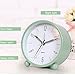 Bidason Alarm Clock, Cube Office Desk Clock, No Ticking Noise Modern Cool Alarm Clocks for Bedrooms with Night Light, Battery Operated Travel Clock, Easy to Set, Ideal Gift for Kids (Black)