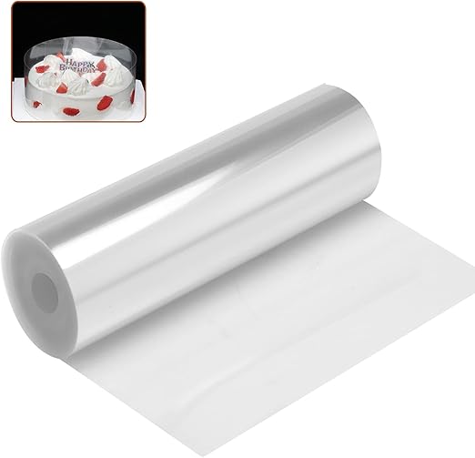 Acetate Sheets, Cake Collar 6 x 394inch, DIY Transparent Mousse Cake Rolls for Baking, Chocolate Surrounding Edge Decorating Acetate(6inch)