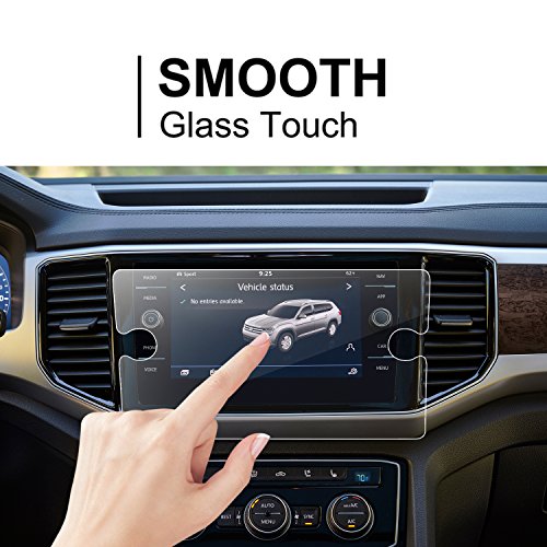 LFOTPP 2018 Volkswagen Atlas 8 Inch Tempered Glass Car Navigation Screen Protector, [9H] Infotainment Screen Center Touchscreen Protector Anti Scratch High Clarity