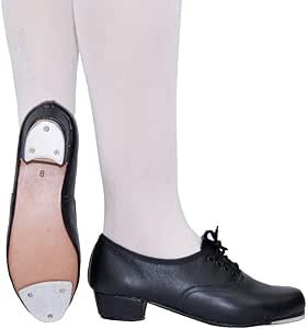 Sapato de sapateado com cadarço - Couro com plaquinha : Amazon.com.br:  Esporte