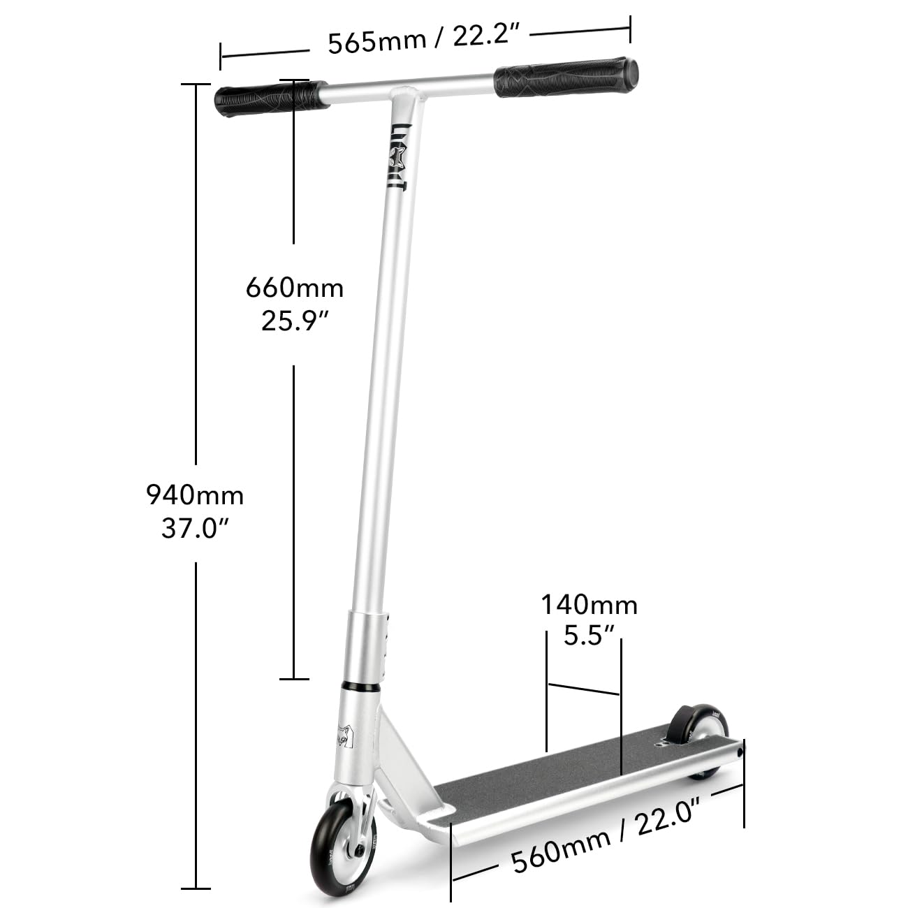 Limit LMT71AZ Pro Street Scooters with Boxed Ends Best Freestyle BMX Stunt Scooter Perfect for Tall Adults and Teens Intermediate or Advanced Trick Scooter Riders.