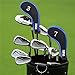 10L0L Golf Head Covers, Neoprene Zippered Golf Club Head Iron Covers - Set of 10 (Black and Dark Blue)