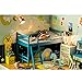 Flever Dollhouse Miniature DIY House Kit Creative Room With Furniture and Glass Cover for Romantic Artwork Gift( Youthful Times )