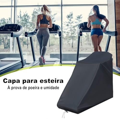 Capa para Esteira, Capa de Esteira Impermeável para Uso Externo, 200 * 95 * 150 Cm, Capa de Esteira Preta, Grande À Prova De Vento para Máquinas de Corrida Em Casa Academia, Umidade-prova