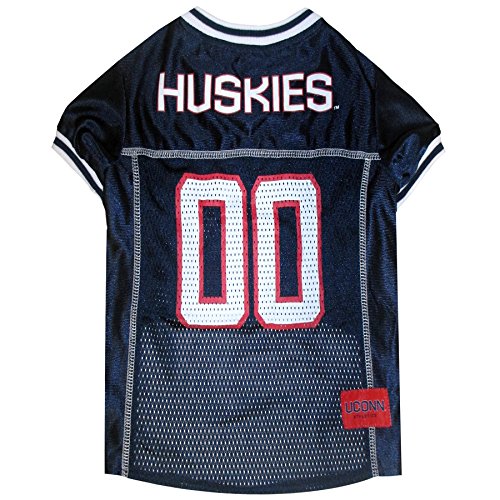 NCAA College Connecticut Huskies Mesh Jersey for DOGS CATS