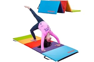 Antsy Pants Tumbling Mat – Gymnastics Mat, Easy to Clean, Sturdy, Foldable Tumbling Mat for Kids, Padded, Portable, Carrying Handle, Gymnastics Equipment for Activity Play