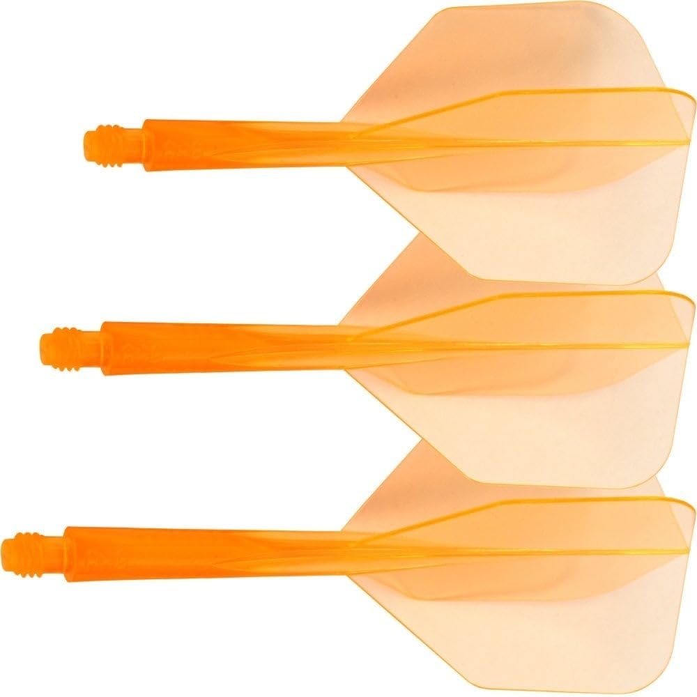 Trinidad Condor AXE Dart Flights | Neon Orange | Axe Shape | Long 33.5mm | 3‑Piece Integrated Shaft & Flight Set.