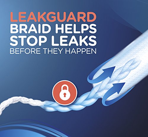 Tampax Regular/Super Absorbency Pearl Plastic Tampons Duo Pack, 34 Count