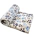 Pet Blanket ,Elevin(TM)Warm Pet Mat Pad Small Large Paw Print Cat Dog Puppy Fleece Soft Blanket (Coffee, S)