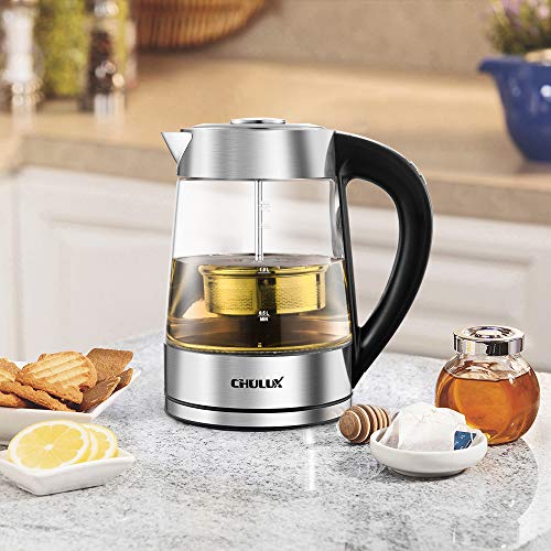 CHULUX Electric Glass Kettle,Variable Temperature Hot Water Boiler with