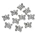 RUBYCA 90PCS Charm Pendant Butterfly Tibetan Metal Beads Silver for Jewelry Making DIY Bracelet