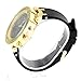 Techno Trend Gold Black Hip Hop Rapper Buckle Band Baller Wrist Watch