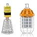 80W LED Drop Light For 250-300W HID/HPS/MH Replacement, 10070 Lumens, Spring Loaded Safety Latch, High Bay Lighting, Wire Guard, US Plug, 100-277VAC Rated, UL Listed & DLC Qualified (5000K Cool White)