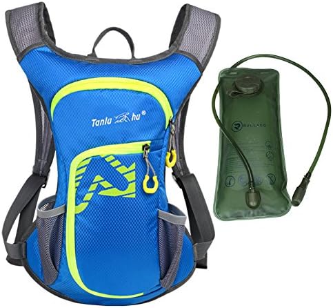 12L Hydration Pack with 2L Hydration Bladder - Hiking Travel Water Bag Rucksack - Waterproof Bladder Backpack for Camping Running Cycling Biking Backpacking Climbing Reservoir System Backpacks Blue