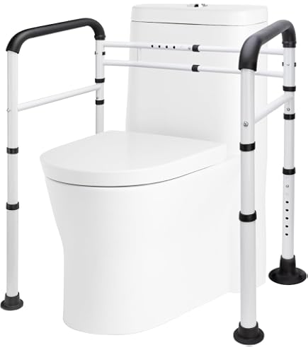 Toilet Rails Lumex Adjustable Toilet Safety Frame Rails - Supports 250 ...