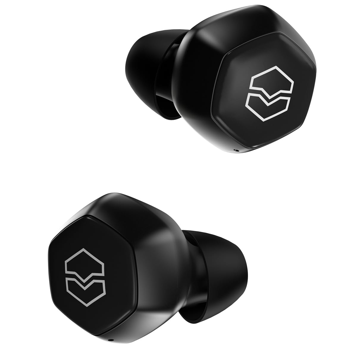 V-Moda Hexamove Lite True Wireless Earbuds - Control your audio, answer calls and access voice assistants, Black