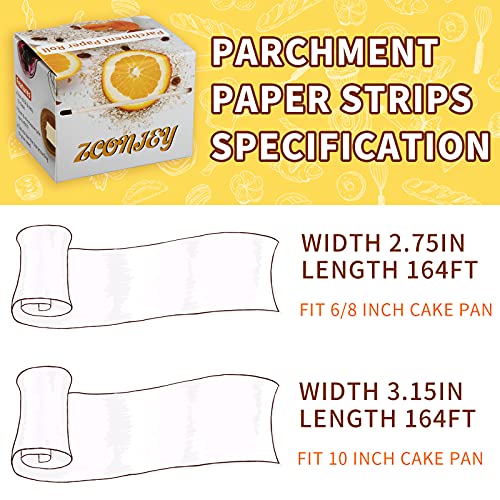 Nonstick Cake Pan Side Liner Parchment Paper Strips for Cake Pan