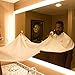 Beard Grooming Kit (9pcs) - Shaving Bib w/Strong Suction Cups, Beard Trimming Shaping Tool, Beard/Mustache Scissors, Sandalwood Beard Comb - Hair Cape/Catcher/Apron for Sink (white)