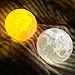 Night Light 3D Printing Moon Lamp, Accmor Rechargeable Lunar Night Light, Two Tone Dimmable Touch Control Brightness, Diameter 4.7 inch