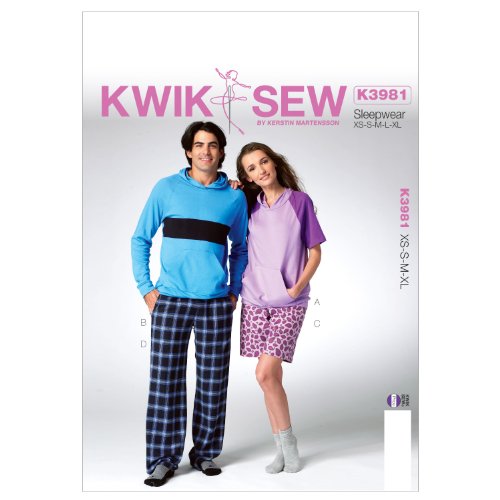 KWIK-SEW PATTERNS K3981 Unisex Top/Shorts and Pants Sewing Template