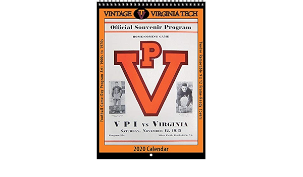 Virginia Tech 2022 2023 Calendar Amazon.com: 2020 Vintage Virginia Tech Hokies Football Calendar : Sports &  Outdoors