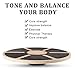 Physport Non-slip Wobble Wooden Balance Board For Exercise Fitness Trainer and Physical Therapy Rehab 360 Rotation