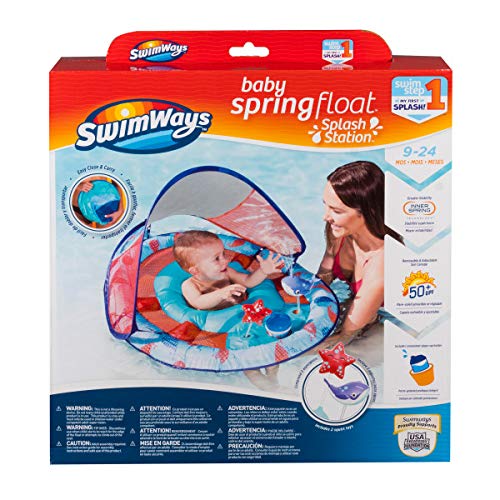 Swimways Infant Spring Pool Float with Canopy Baby Floaties