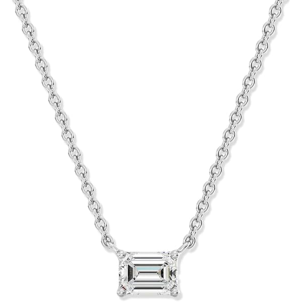 His & Her Wedding Rings Necklace - Sterling Silver Couples Jewelry With CZ Crystals