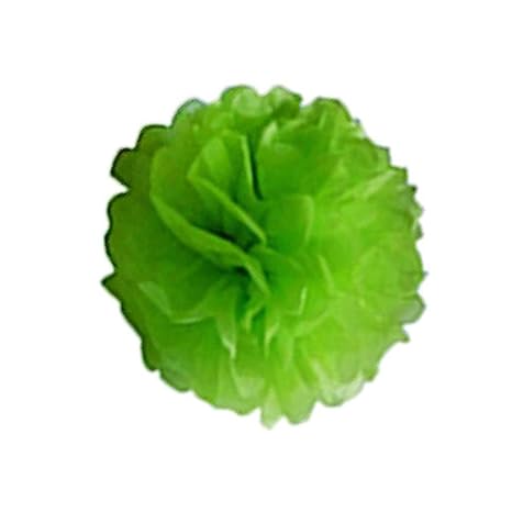 Lot De 8pcs Pompons Boule De Fleur En Papier De Soie Diy Décoration De Noël Mariage Fête Vert 10cm
