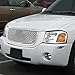 Compatible with 02-09 GMC Envoy/XL ABS Plastic Bentley Style Mesh Front Bumper Grille (Chrome) - 2nd Gen